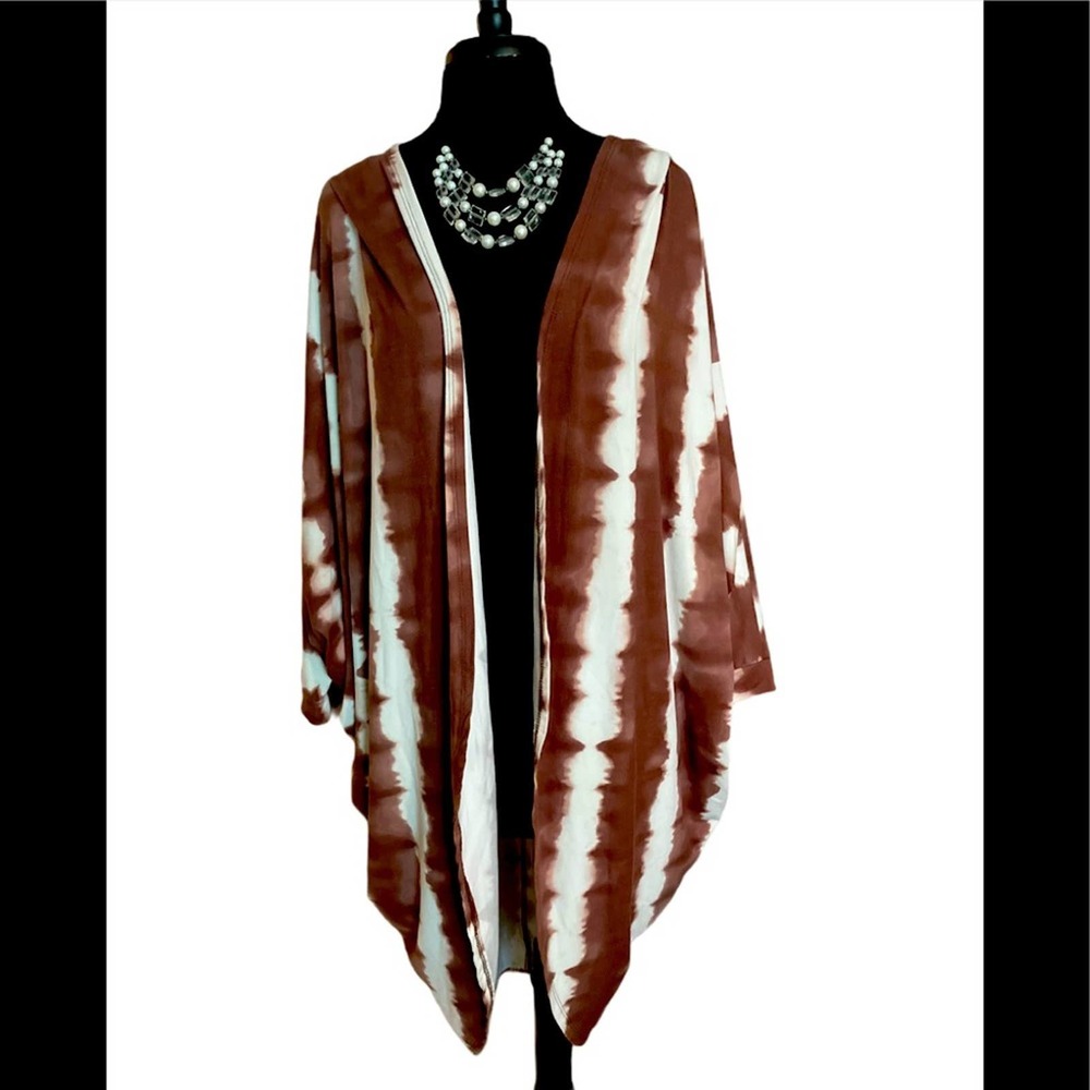 Callie Mac Tie Dye 3/4 Sleeve Cardigan Size Medium